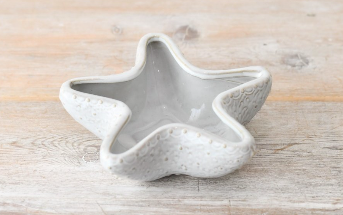 Glazed Pot in Starfish Design , 16.3cm